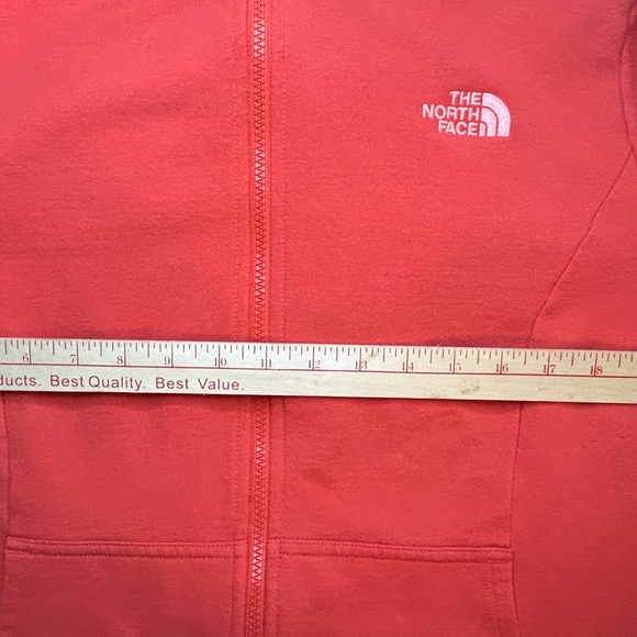 The North Face Women’s Size XL Hot Coral Pink Full Zip Hoodie Sweatshirt - Picture 6 of 8